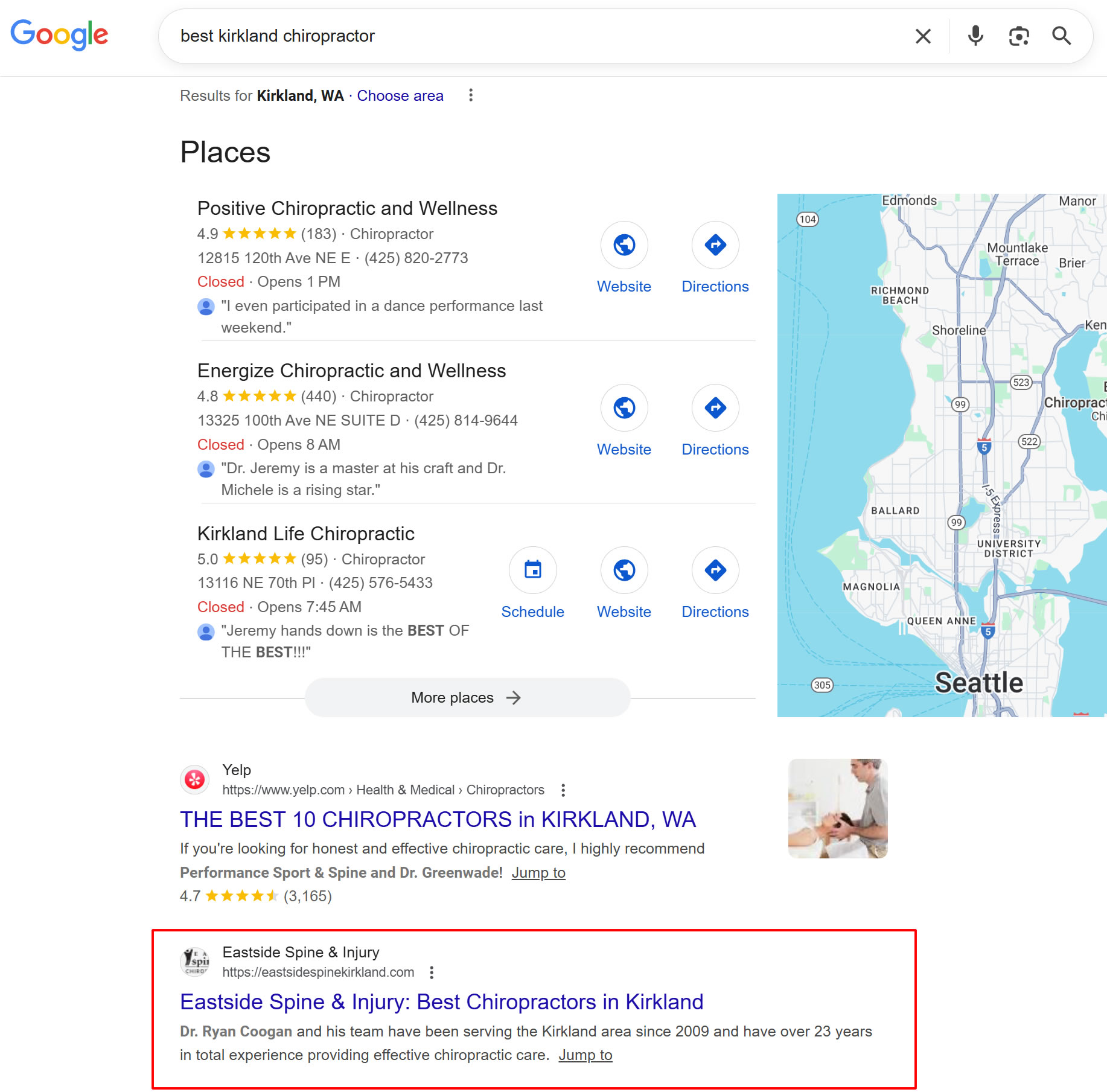 Kirkland-Chiro-SEO-Case-Study Kirkland Chiropractor SEO Case Study Results